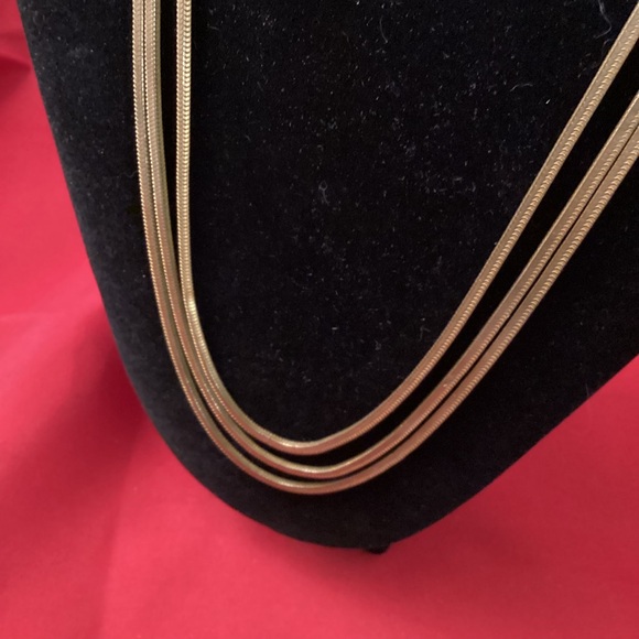 Chic three rows copper (?) necklace - Picture 3 of 7